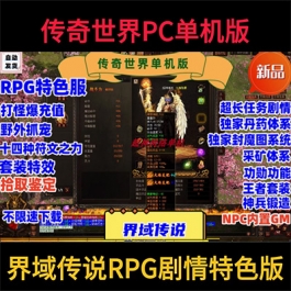 传奇世界PC单机版界域传说RGP剧情符文拾取鉴定特色智能假人PKGM