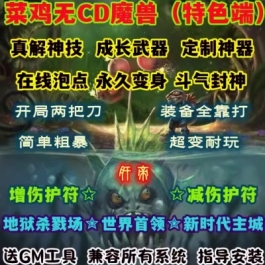 魔兽世界单机WOW335特色野外护符永久变身炫彩神装菜鸡中变无CD版